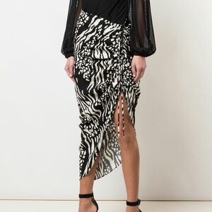 Veronica Beard Asymmetrical Black and White Skirt